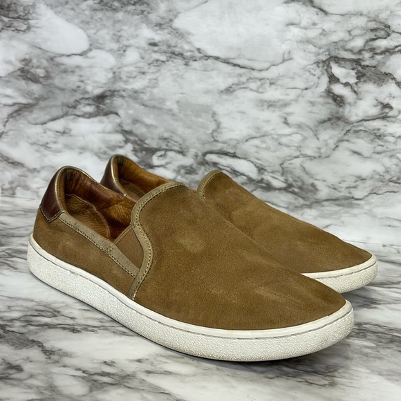 UGG Jass Slip On Suede Sneakers Shoes Gold Brown Chestnut Womens Sz 9 - Picture 14 of 14